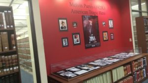 Melvin Purvis display at Law Library